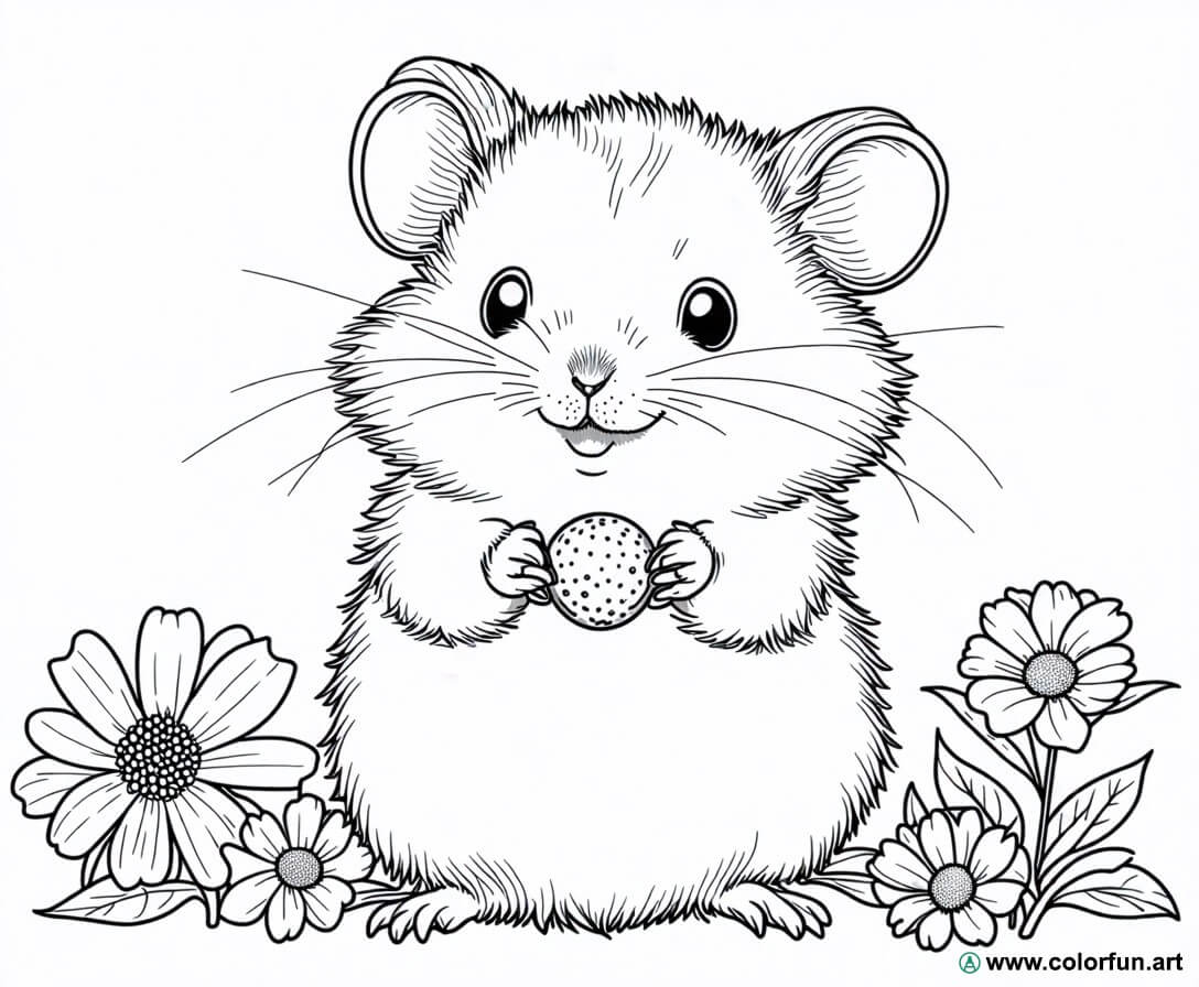 Ausmalbild von einem Hamster zum Ausdrucken Kostenloser Download oder ...