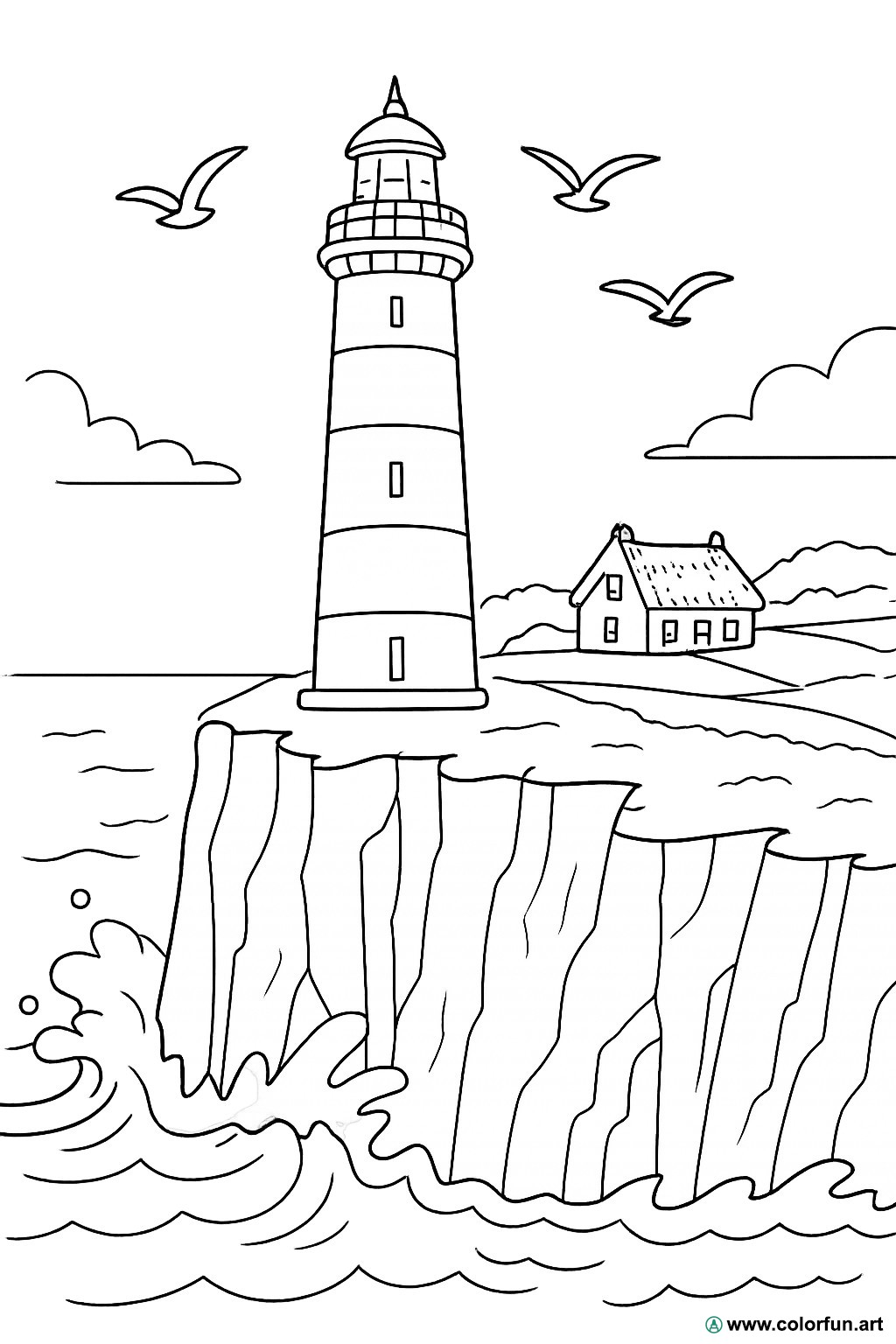 Ausmalbild typische Bretagne