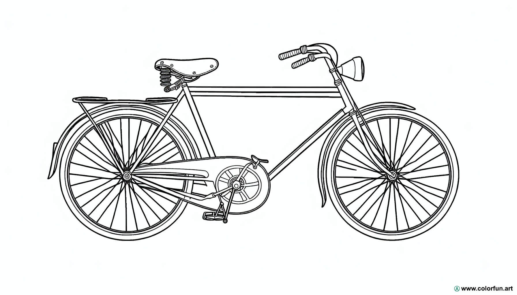 Ausmalbild Vintage Fahrrad