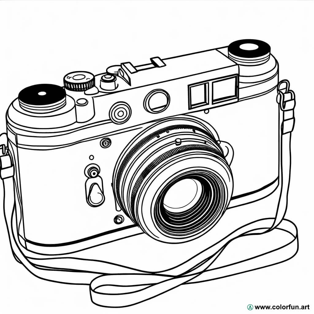 Ausmalbild Vintage Kamera
