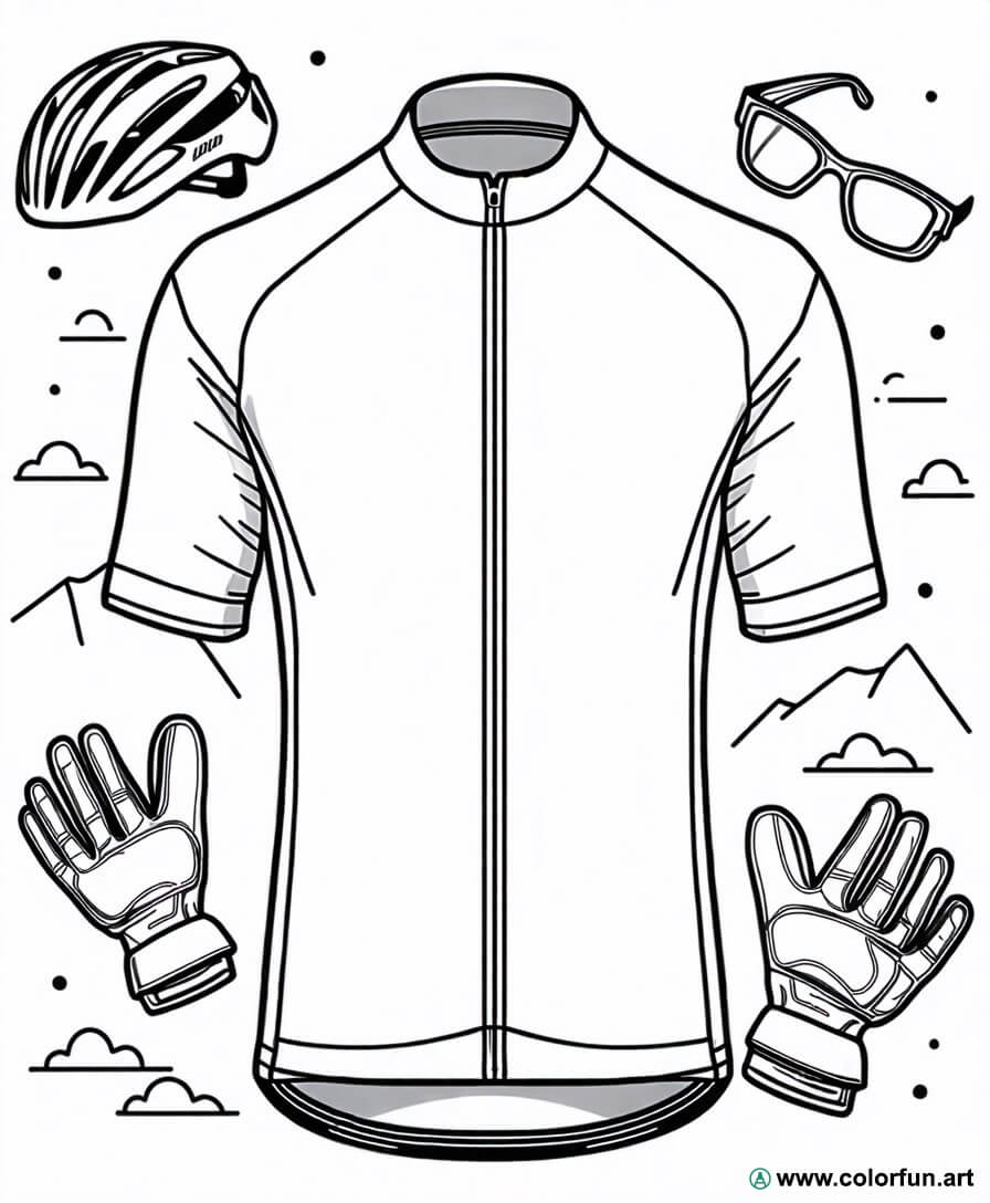Ausmalbild Radtrikot