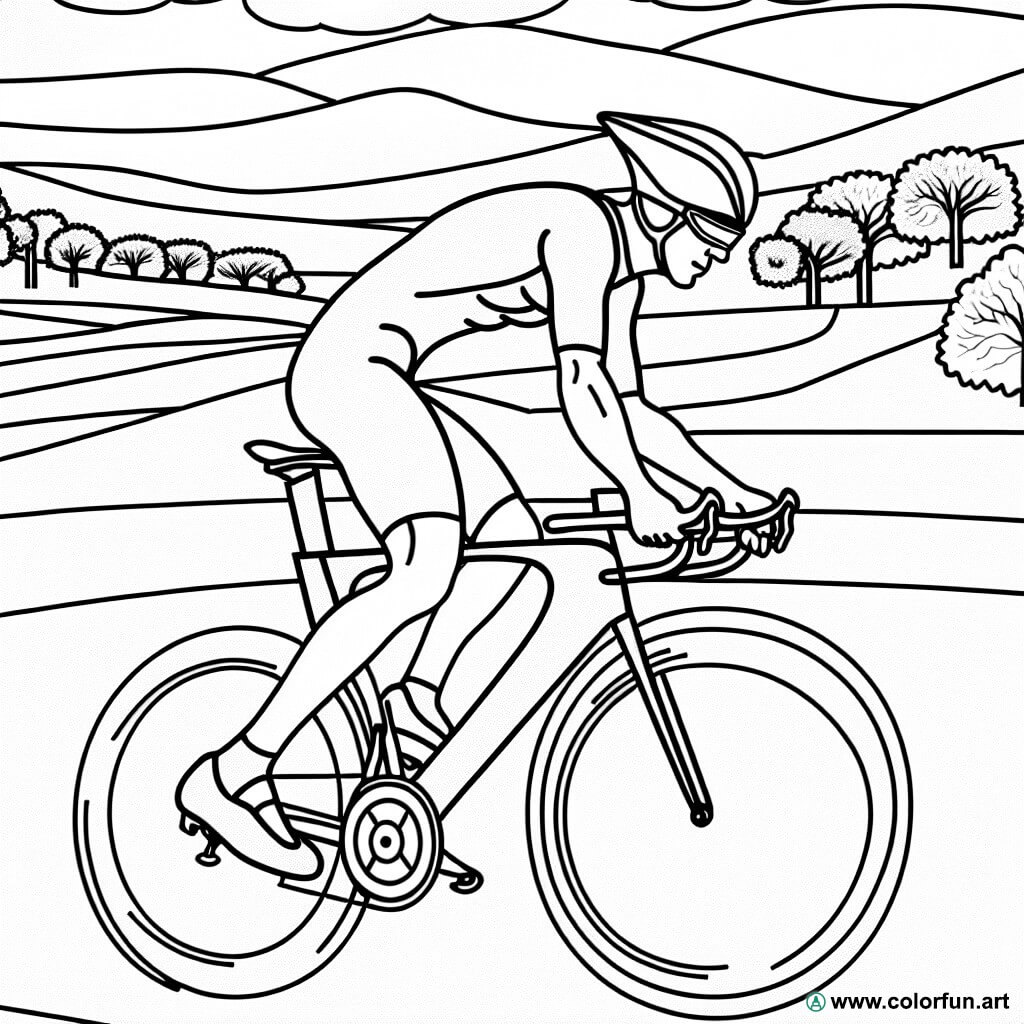 Ausmalbild Profi-Radfahrer