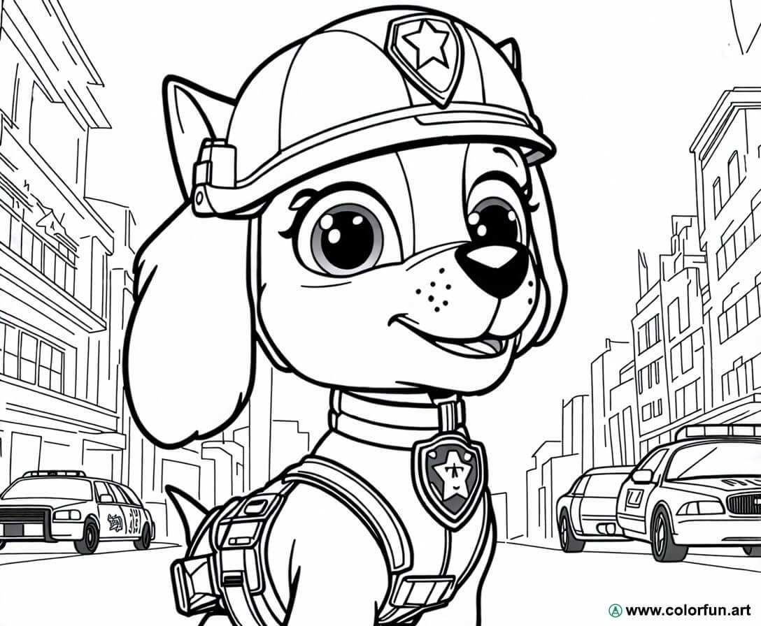 Ausmalbild von Paw Patrol mit Liberty Kostenloser Download oder ...