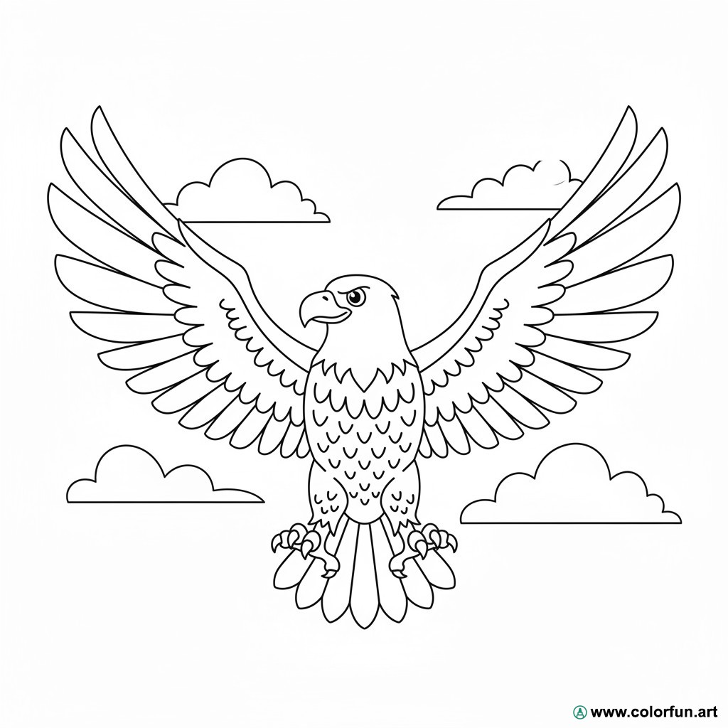 Ausmalbild Adler realistisch