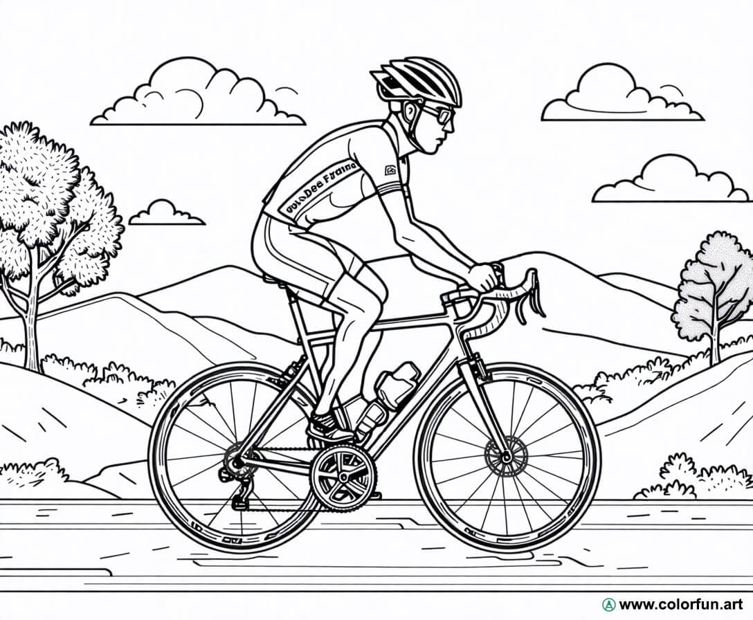 Ausmalbild Radfahrer Tour de France